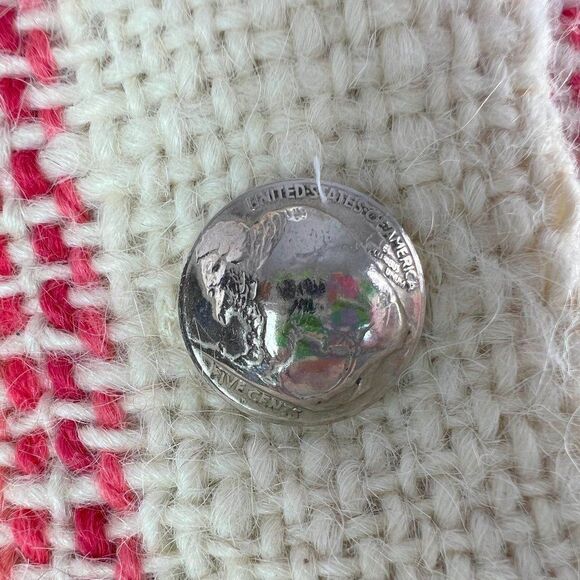 Handwoven Alpaca Wool Striped Vest New Mexico Valle del Viento Weaving Studio L - Picture 3 of 14